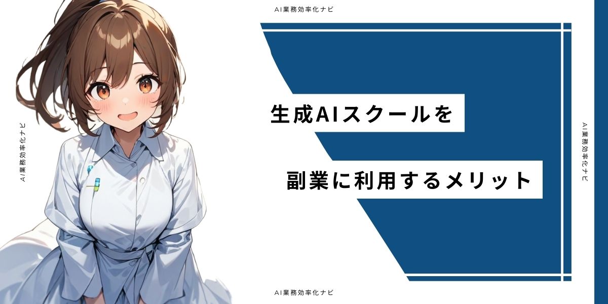 生成AIスクールを副業に利用するメリット