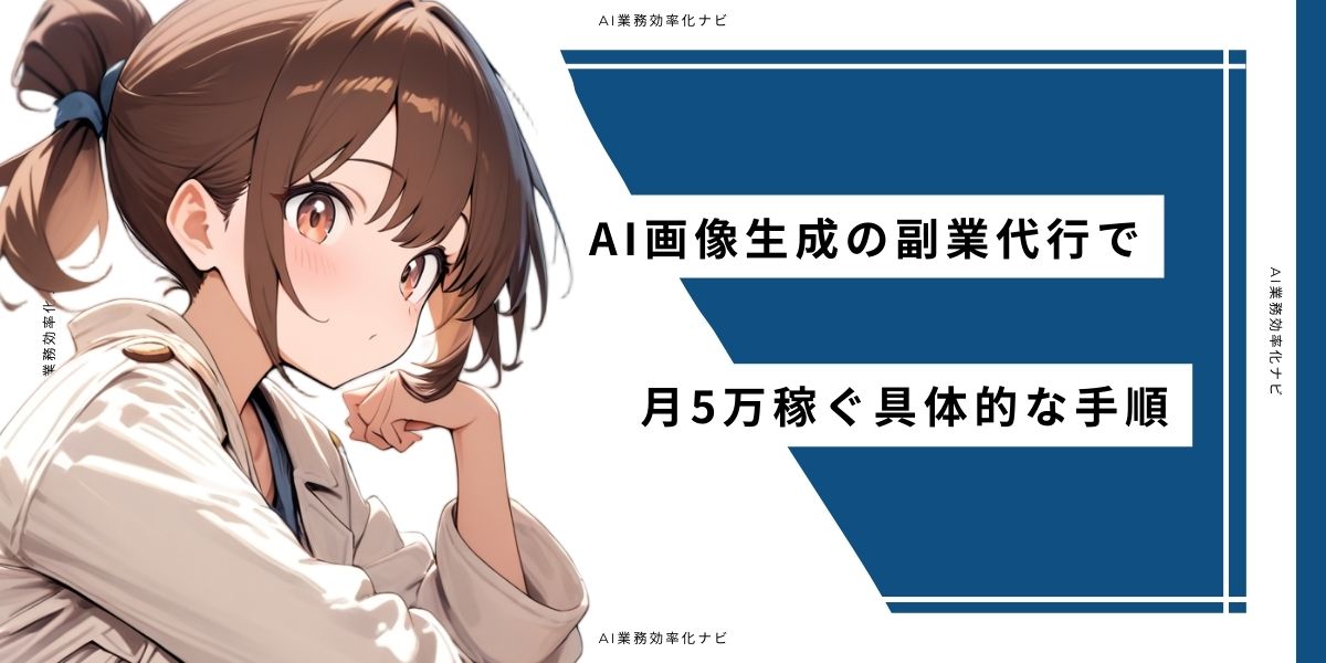 AI画像生成の副業代行で月5万稼ぐ具体的な手順
