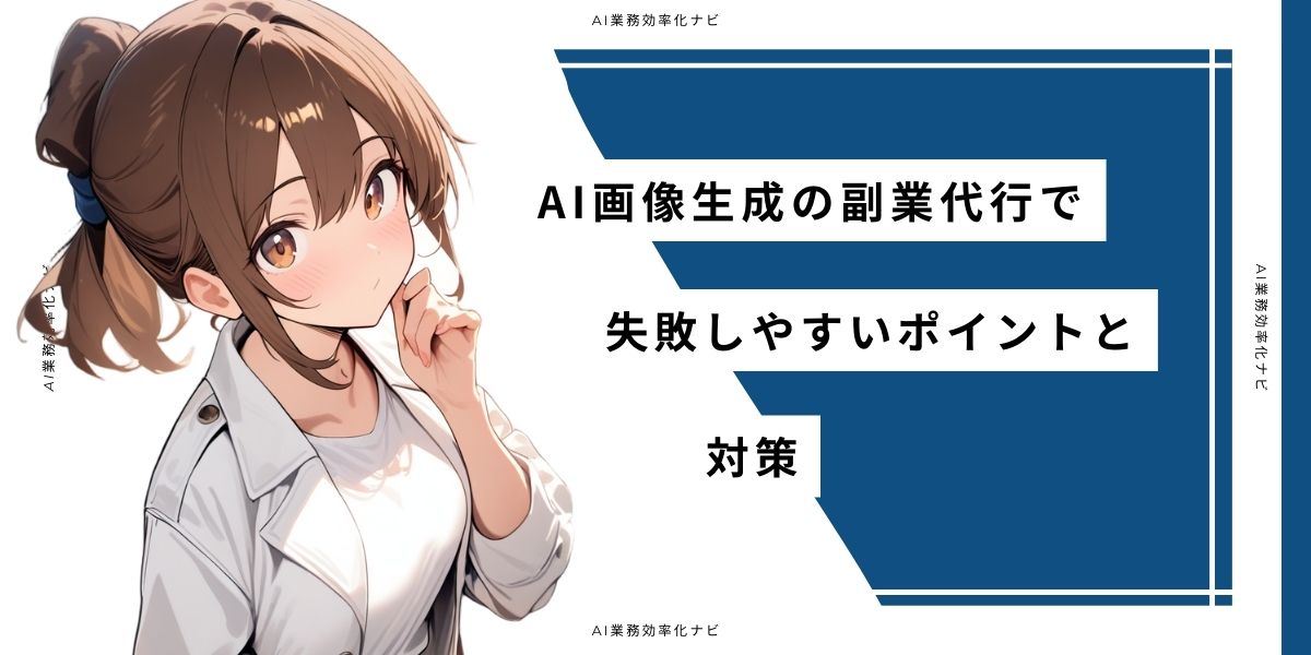 AI画像生成の副業代行で失敗しやすいポイントと対策