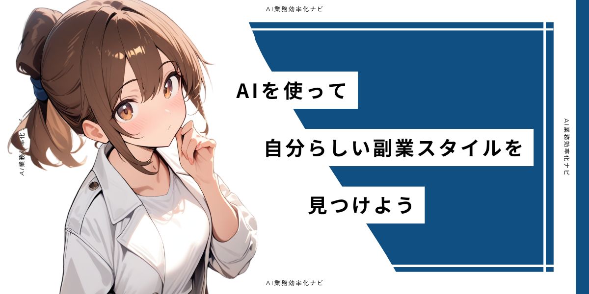 AIを使って自分らしい副業スタイルを見つけよう