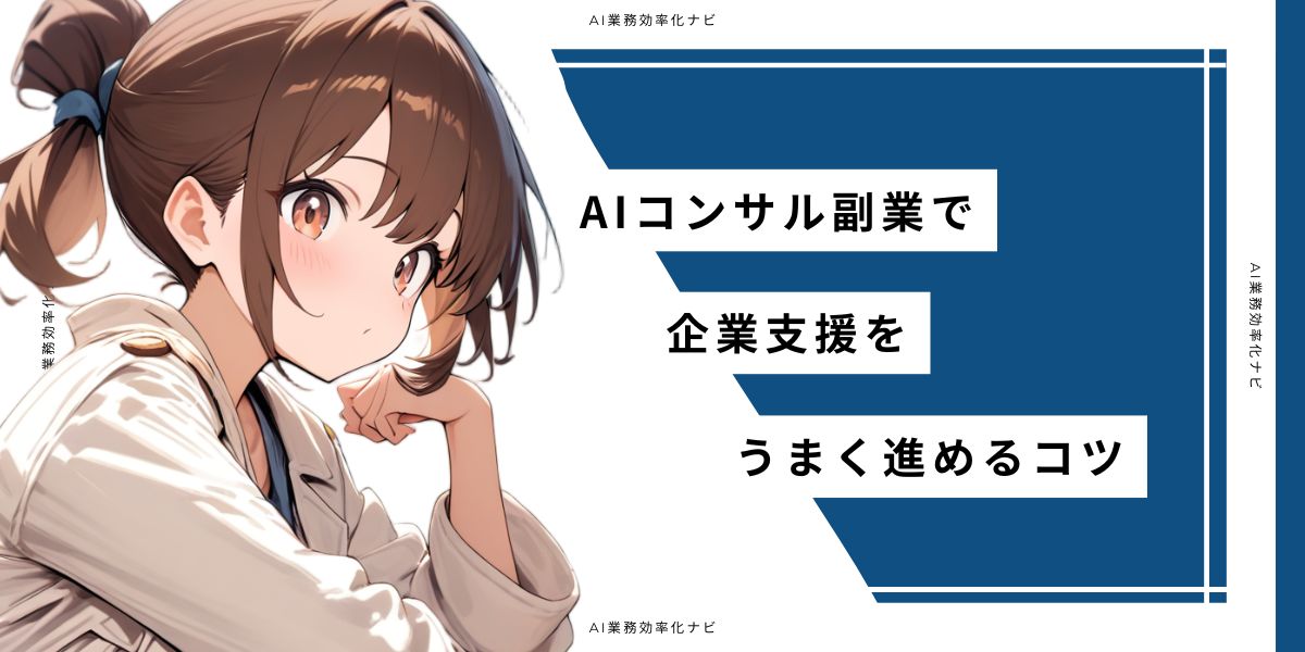 AIコンサル副業で企業支援をうまく進めるコツ