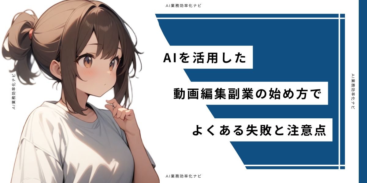 AIを活用した動画編集副業の始め方でよくある失敗と注意点
